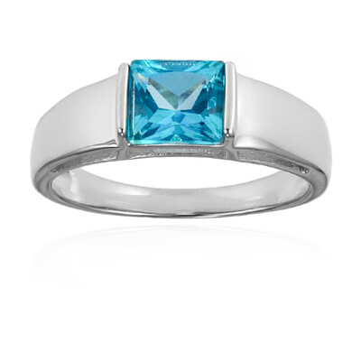 Zilveren ring met een Paraiba Topaas