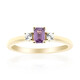 Gouden ring met een Ceylon paarse saffier
