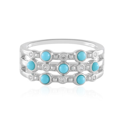 Zilveren ring met Sleeping Beauty Turkooisen
