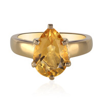 Zilveren ring met een citrien