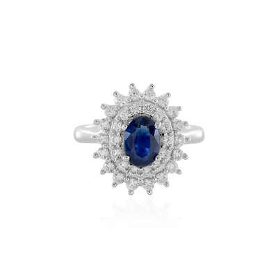 Zilveren ring met een kyaniet