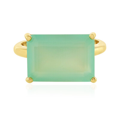 Zilveren ring met een Aqua Chalcedoon
