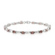 Zilveren armband met rode zirkonen