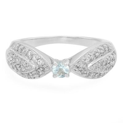 Zilveren ring met een Sao Domingo-aquamarijn