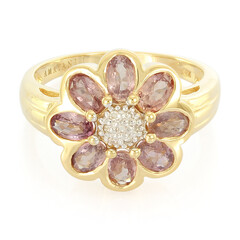 Gouden ring met Onverhitte Padparadscha Saffieren (AMAYANI)