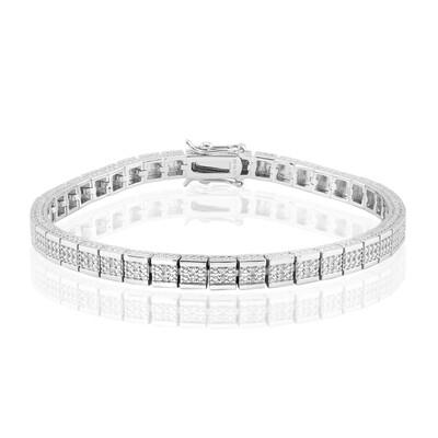 Zilveren armband met I3 (I) Diamanten