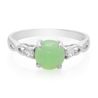 Zilveren ring met een keizerlijk chrysopraas