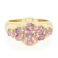 Gouden ring met Onverhitte Padparadscha Saffieren (AMAYANI)