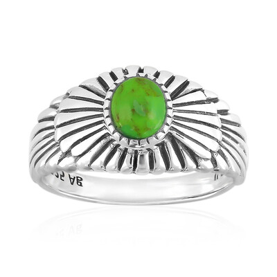 Zilveren ring met een Groene Kingman Mohave Turkoois