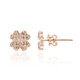 Gouden oorbellen met SI1 Argyle Rose De France Diamanten (Annette)