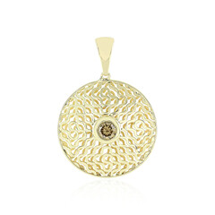 Gouden hanger met een I2 Champagne Diamant (Ornaments by de Melo)