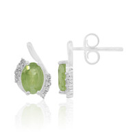 Zilveren oorbellen met Namibian Demantoid