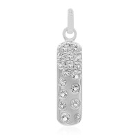 Zilveren hanger met witte topaasstenen