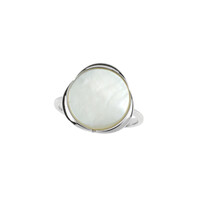 Zilveren ring met een parelmoer