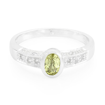 Zilveren ring met een Braziliaanse chrysoberiil