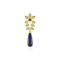 Zilveren hanger met een lapis lazuli