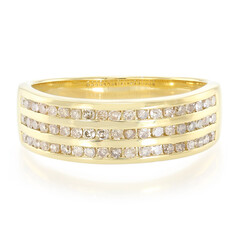 Zilveren ring met Champagne Diamanten