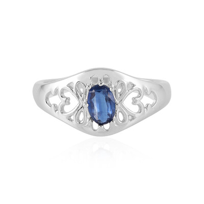 Zilveren ring met een kyaniet
