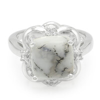 Zilveren ring met een dendrieten agaat