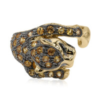 Gouden ring met oranje saffieren