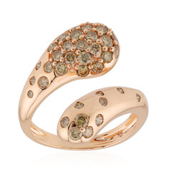 Gouden ring met SI1 Argyle Rose De France Diamanten