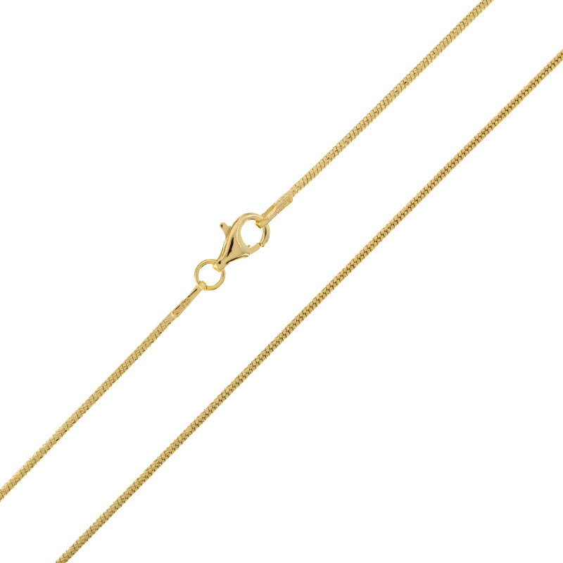 Amberta Dames 925 Sterling Zilveren Platte Slangenketting: 18K Verguld 3 mm 50 cm