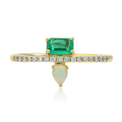 Gouden ring met een AAA Zambia smaragd (CIRARI)
