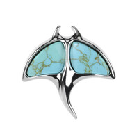 Zilveren hanger met turkooisstenen