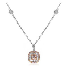 Gouden halsketting met een I1 Roze Diamant (CIRARI)