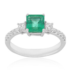 Gouden ring met een AAA Zambia smaragd (CIRARI)