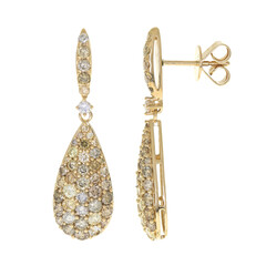 Gouden oorbellen met SI2 Fancy Diamanten (CIRARI)