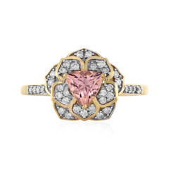 Gouden ring met een AAA morganiet (D'vyere)