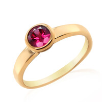 Zilveren ring met een rhodliet