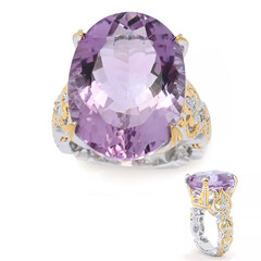 Zilveren ring met een lavendel amethist (Gems en Vogue)