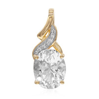 Gouden hanger met een Herkimer Kwarts (Amanda Adkins)