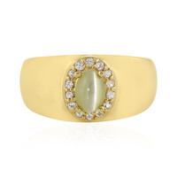 Zilveren ring met een kattenoog-chrysoberil
