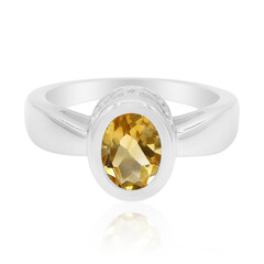 Zilveren ring met een citrien