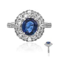 Gouden ring met een Ceylon saffier (CIRARI)