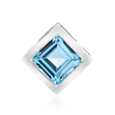 Zilveren hanger met een hemel-blauwe topaas (MONOSONO COLLECTION)