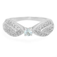 Zilveren ring met een Sao Domingo-aquamarijn