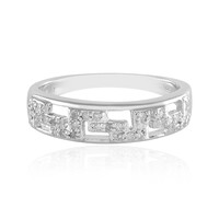 Zilveren ring met I2 (I) Diamanten