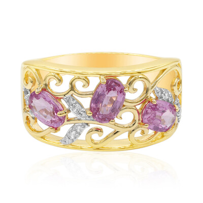 Gouden ring met roze saffieren (Adela Gold)