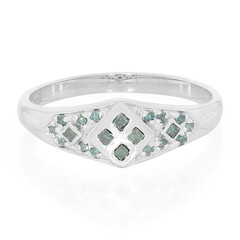 Zilveren ring met Fancy diamanten