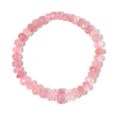 Armband met rozen kwartskristallen