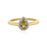 Gouden ring met een gele tanzaniet