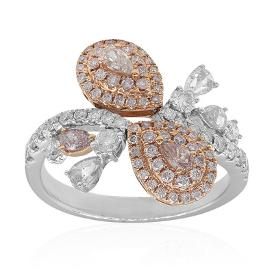 Gouden ring met I1 Roze Diamanten (CIRARI)