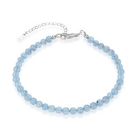 Zilveren armband met aquamarijnstenen