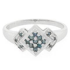 Zilveren ring met Fancy diamanten