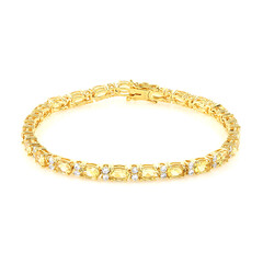 Zilveren armband met gouden berilstenen