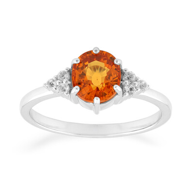 Gouden ring met een Ban Ka Cha oranje Saffier